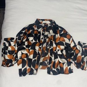 Nasty gal geometric oversized button up. Size medium. Great condition.